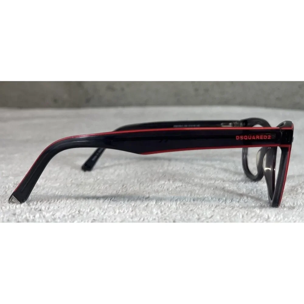 DSQUARED2 DQ5166-3 020 Square Full-Rim Black Red Eyeglasses Frames 51-19-145 - Picture 3 of 8